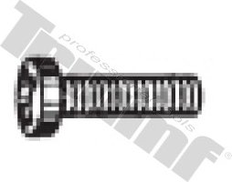 Skrutka M 6 x 20 mm polguľatá PH