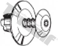 Klipsa so závrtnou skrutkou 8,0 x 10 x 13,5 mm