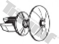 Klipsa so závrtnou skrutkou 8,5 x 8,5 x 15,0 mm