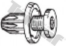 Klipsa so závrtnou skrutkou 10,0 x 14,5 mm