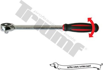 Račňa 1/4" 60 - zubová s otočnou rukoväťou, predĺžená, max. zaťažovacia hodnota 62Nm