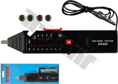 Ručný tester pre 1 - 24 volt DC, určený pre motocykle, osobné a nákladné vozidlá, 12x led uk