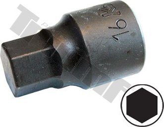 Inbus 16 x 43 mm, hlavica 1/2" vstup