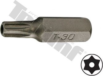 bit torx vŕtaný T30H-30L-8mm driek, materiál S2, vhodné do sád 150,171,176 dielnych