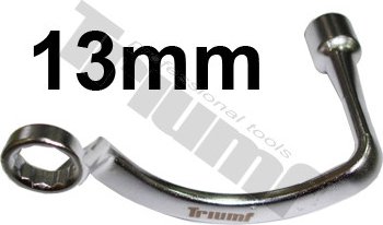 Špeciálny kľúč 13 mm na skrutky na výfukovej strane turbodúchadla na motory 2,5 TDI 3/8" ,